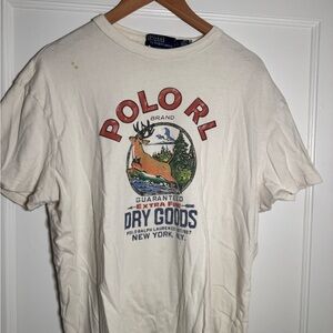 Ralph Lauren Men's Cream Graphic Tee